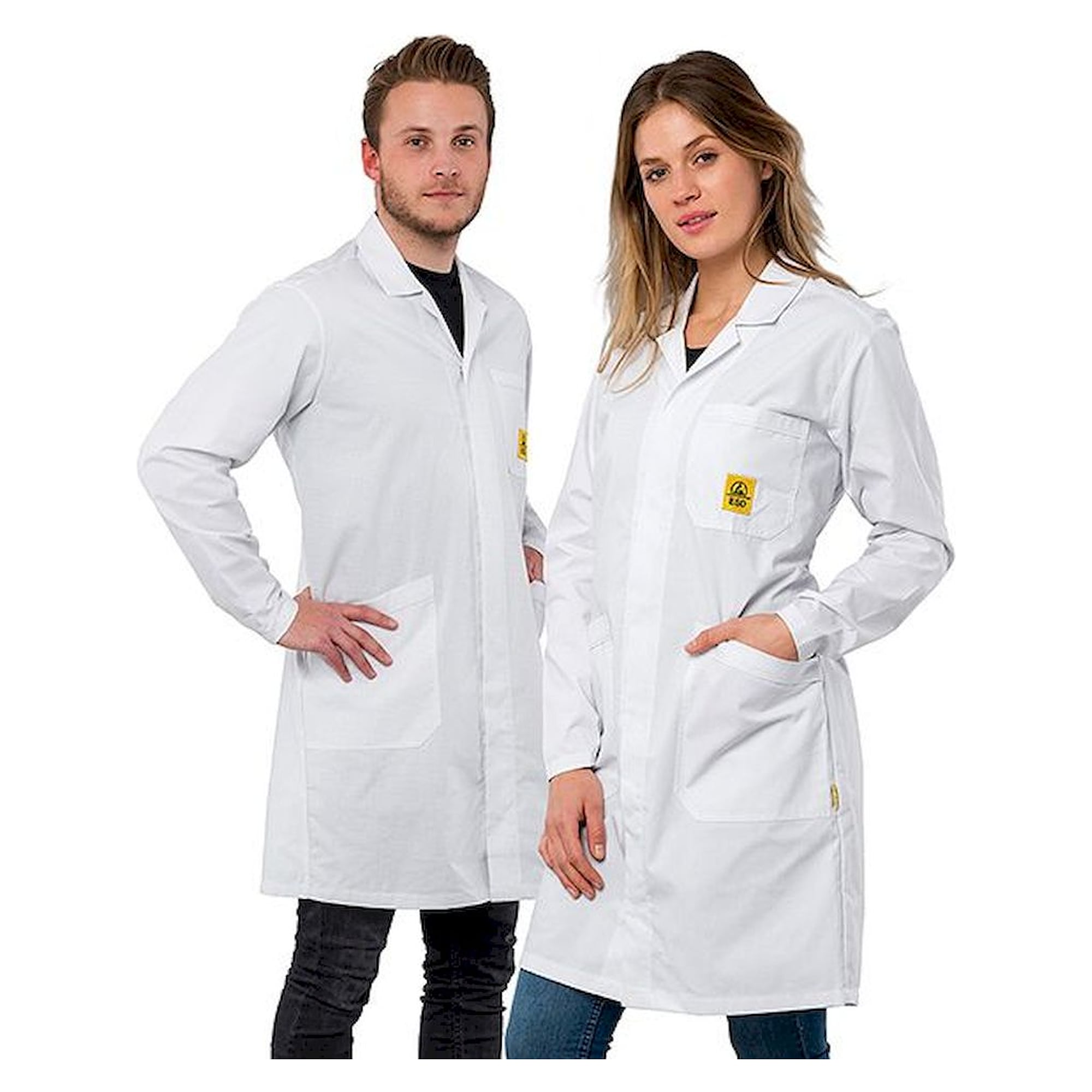 Safeguard SG-AM-WE-185-L-PRO LINE Plus-S. ESD work coat Pro Line Plus, long sleeve, unisex, white, S