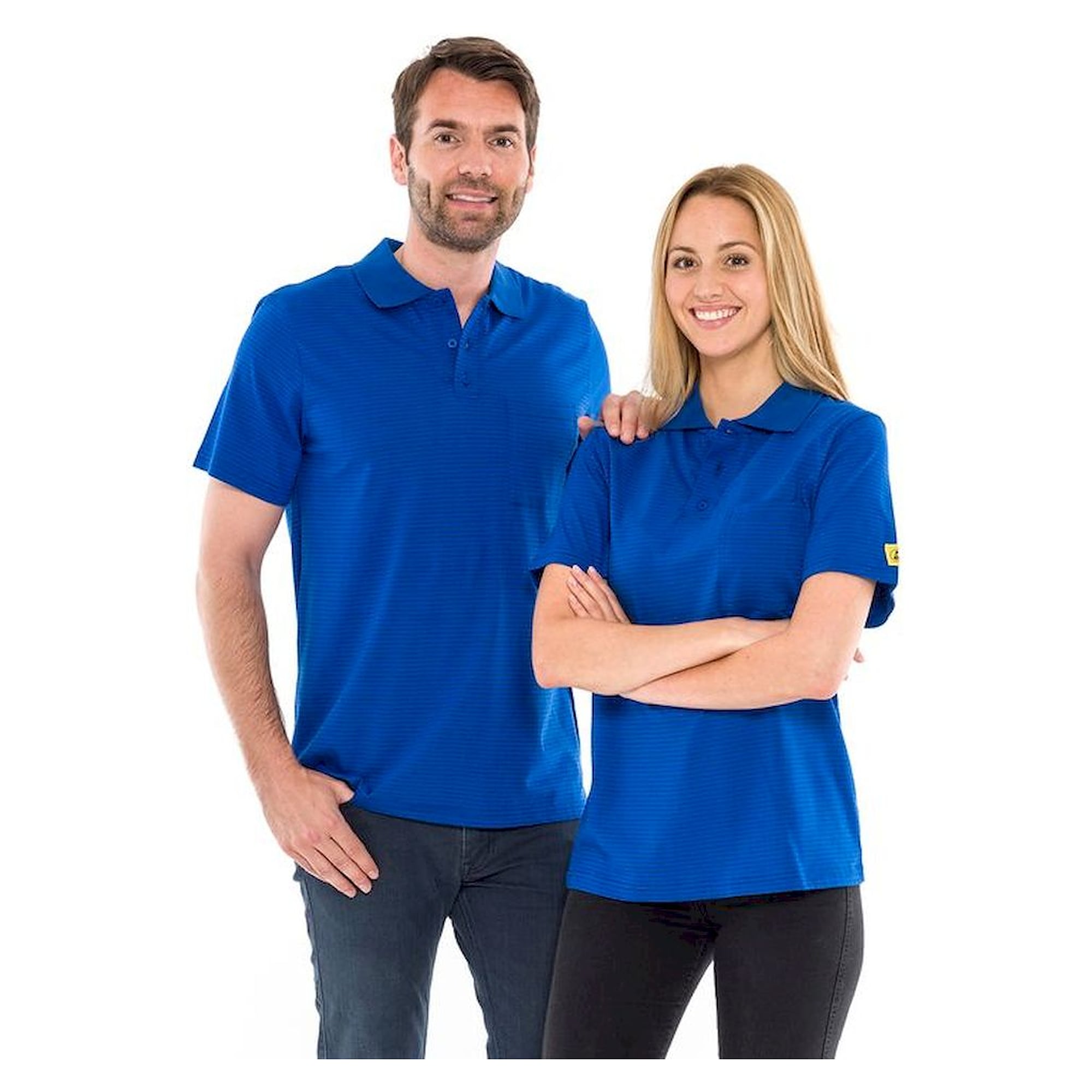 Safeguard SG-PS-RB-150-K30-PRO-S. ESD polo shirt royal blue 150g/m2, S