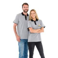 Safeguard SG-PS-HGSCH-210-K30-PRO Plus-M. ESD polo shirt 210g/m2 light grey/black, M