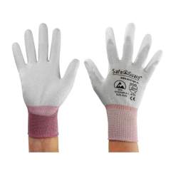 Safeguard SG-HS-GR-NY-L-SG-GREY-JCA-302-XS. ESD glove grey/berry, coated palms, nylon/carbon, XS