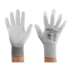 Safeguard SG-HS-GR-NY-L-SG-GREY-JCA-302-L. ESD glove grey/light grey, coated palms, nylon/carbon, L