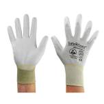 Safeguard SG-HS-GR-NY-L-SG-GREY-JCA-302-XL. ESD glove grey/yellow, coated palms, nylon/carbon, XL