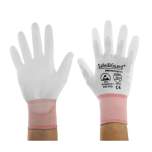 Safeguard SG-HS-WE-NY-L-SG-WHITE-JNW-302-XS. ESD glove white/orange, coated palms, nylon/carbon, XS