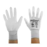 Safeguard SG-HS-WE-NY-L-SG-WHITE-JNW-302-L. ESD glove white/light grey, coated palms, nylon/carbon, L