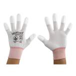 Safeguard SG-HS-WE-NY-L-SG-WHITE-JNW-202-XS. ESD glove white/orange, coated fingertips, XS