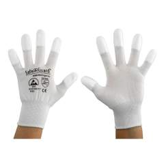 Safeguard SG-HS-WE-NY-L-SG-WHITE-JNW-202-S. ESD glove white, coated fingertips, S