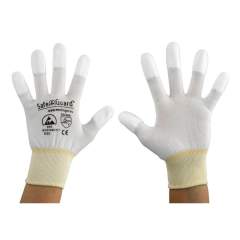 Safeguard SG-HS-WE-NY-L-SG-WHITE-JNW-202-XL. ESD Handschuh weiß/gelb, beschichtete Fingerkuppen, XL
