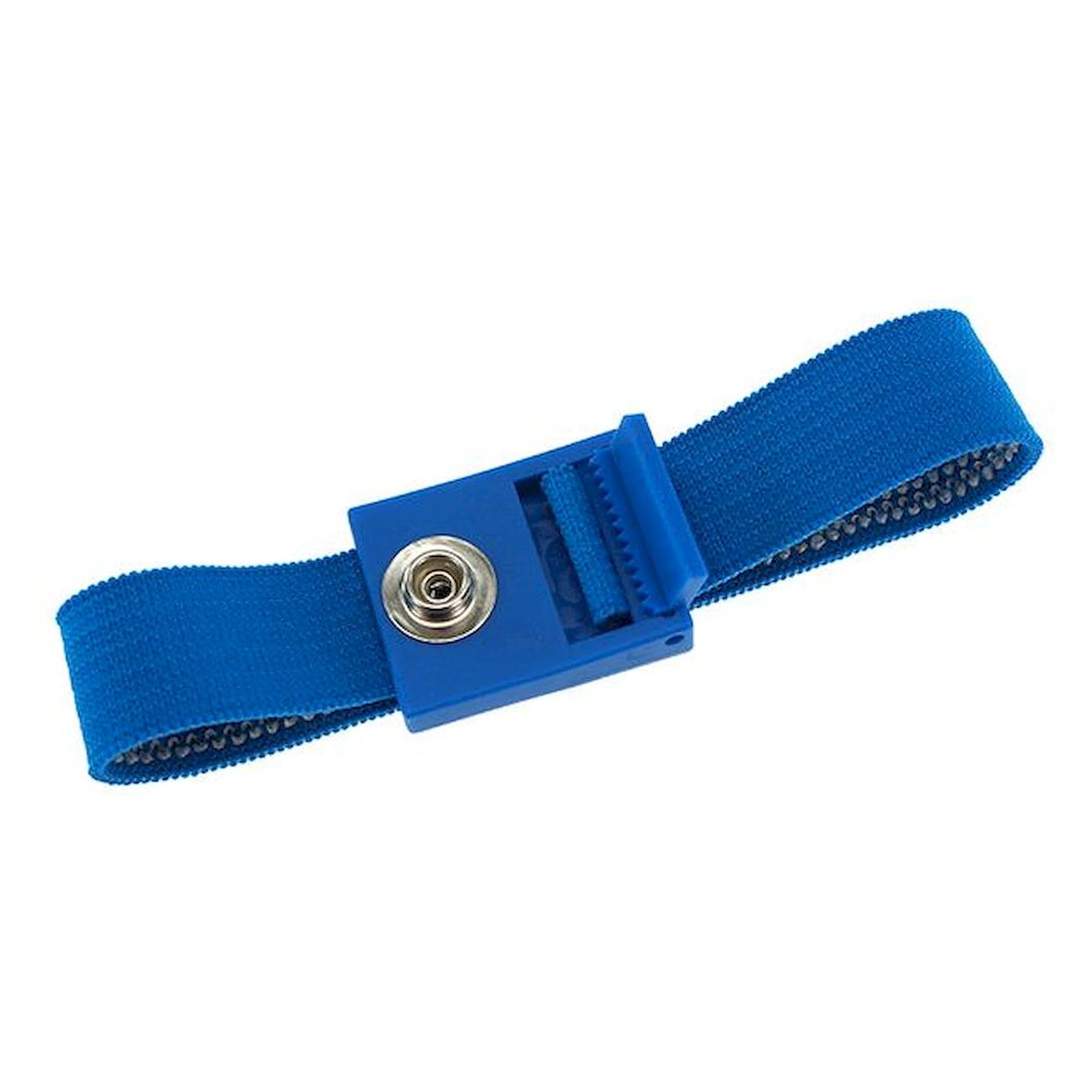 ESD-Armband hellblau, 7 mm Druckknopf, verzahnter Verschluss