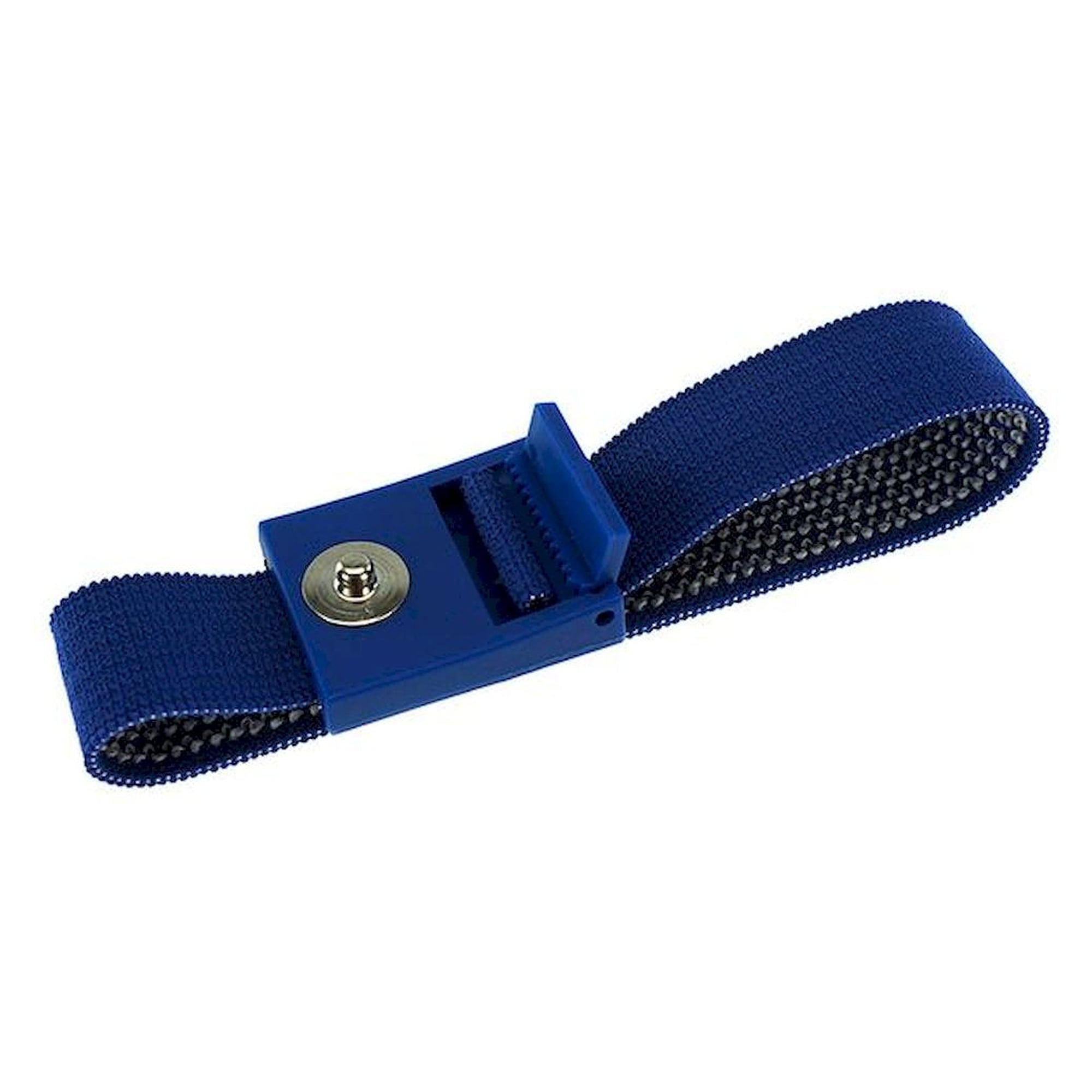 ESD-Armband dunkelblau, 3 mm Druckknopf, verzahnter Verschluss