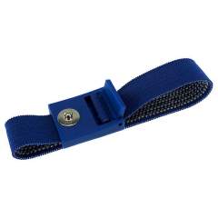 ESD-Armband dunkelblau, 3 mm Druckknopf, verzahnter Verschluss