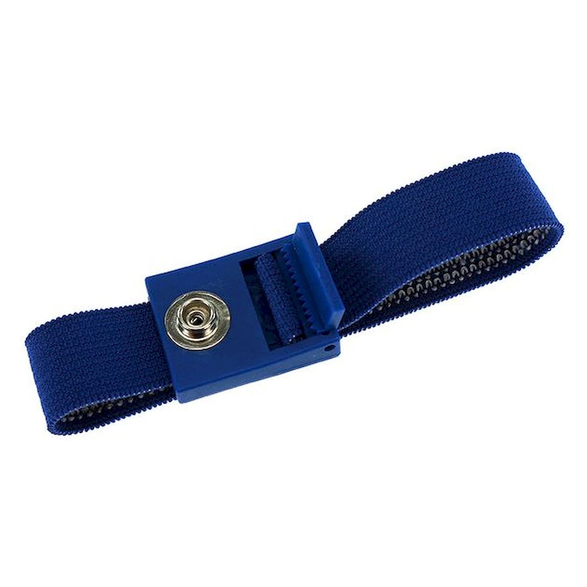 ESD-Armband dunkelblau, 7 mm Druckknopf, verzahnter Verschluss