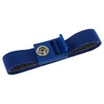Safeguard SG-AB-10DK-DB-220MM-VERZAHNT. ESD bracelet dark blue, 10 mm snap fastener, toothed clasp