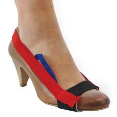 Safeguard SG-FB-RO-KUNSTSTOFF. ESD heel strap with plastic buckle, adjustable, red