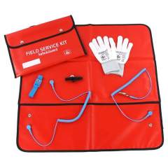 ESD Service Kit, Handschuhe, isolierte Krokoklemme, rot