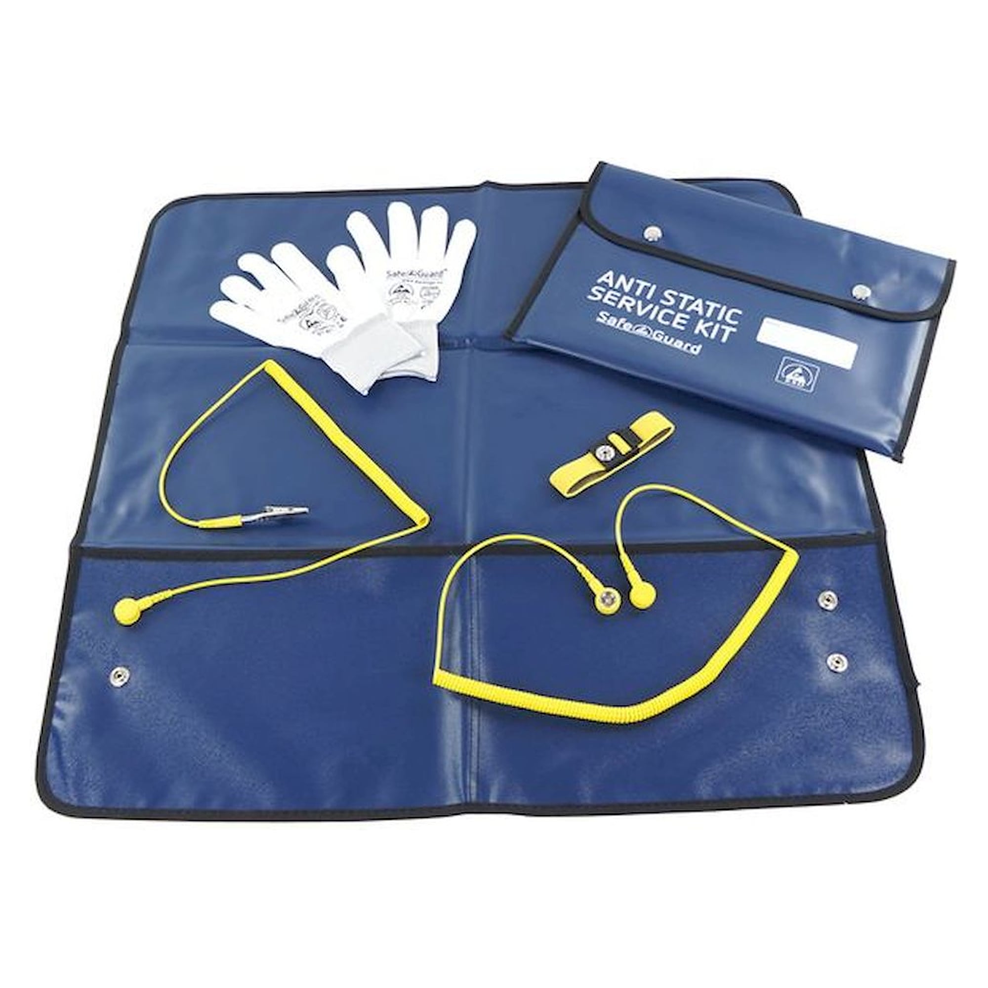 Safeguard SG-SKIT-BL-HS-KR. ESD Service Kit, Gloves, simple Crocodile Clip,blue