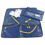 ESD Service Kit, Handschuhe, einfache Krokoklemme, blau