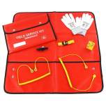 Safeguard SG-SKIT-RO-HS-KR-CH. ESD Service Kit SWISS, Gloves, isolated Crocodile Clip, red