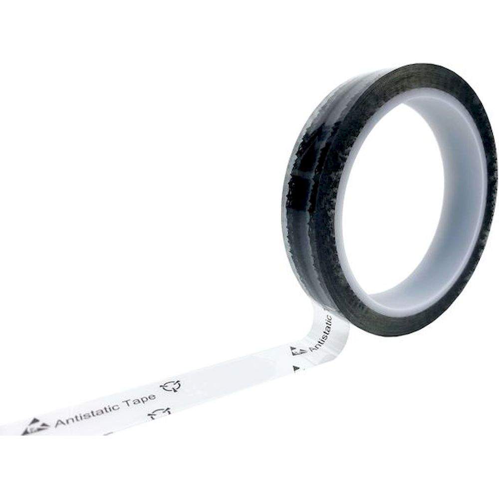 ESD-Klebeband, transparent, 18mmx36m, mit ESD-Warnsymbol