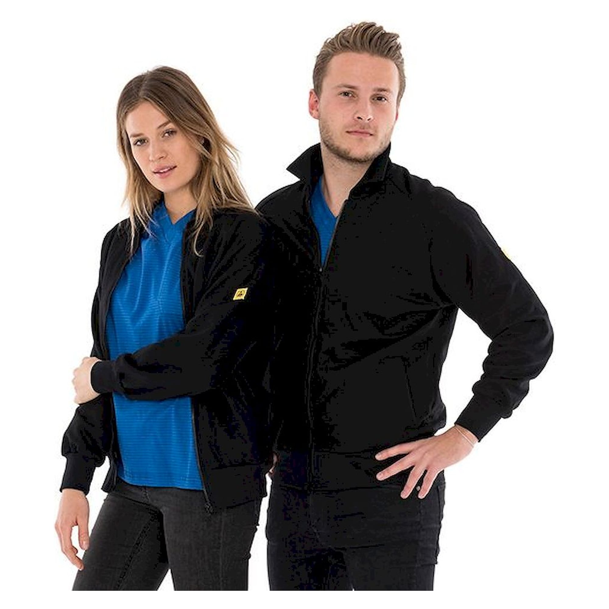 SAFEGUARD SG-SJ-SCH-260-L40-2XS. ESD sweat jacket with zip, 260g/m², black, 2XS