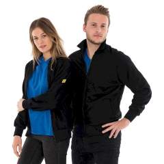 SAFEGUARD SG-SJ-SCH-260-L40-2XS. ESD sweat jacket with zip, 260g/m², black, 2XS