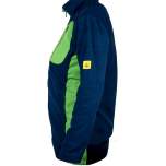 SAFEGUARD SG-FC-MBLG-FL-L40-W-S. ESD fleece jacket with long zip, unisex, navy blue/green, S