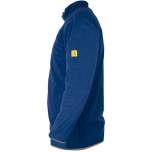 SAFEGUARD SG-FC-MBDG-FL-L40-UNI-XXL. ESD fleece jacket with long zip, unisex, navy blue/dark grey, XXL