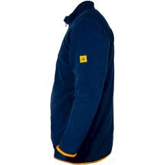 SAFEGUARD SG-FC-MBOR-FL-L40-UNI-XXL. ESD fleece jacket with long zip, unisex, navy blue/orange, XXL