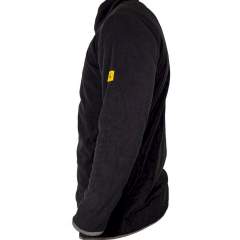 SAFEGUARD SG-FC-SCHDG-FL-L40-UNI-S. ESD fleece jacket with long zip, unisex, black/grey, S