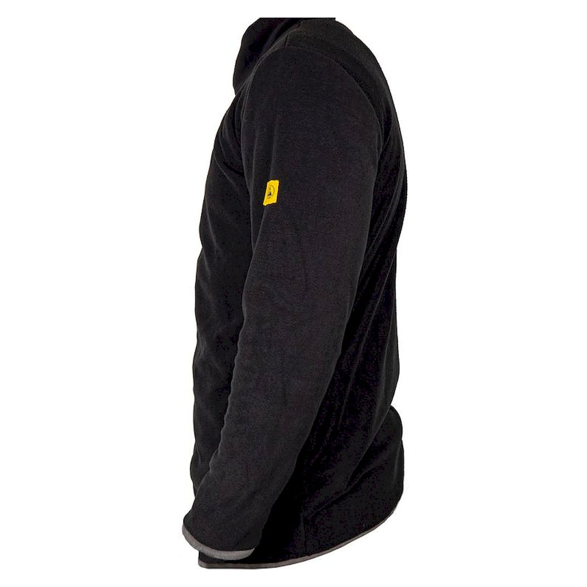 SAFEGUARD SG-FC-SCHDG-FL-L40-UNI-XL. ESD fleece jacket with long zip, unisex, black/grey, XL