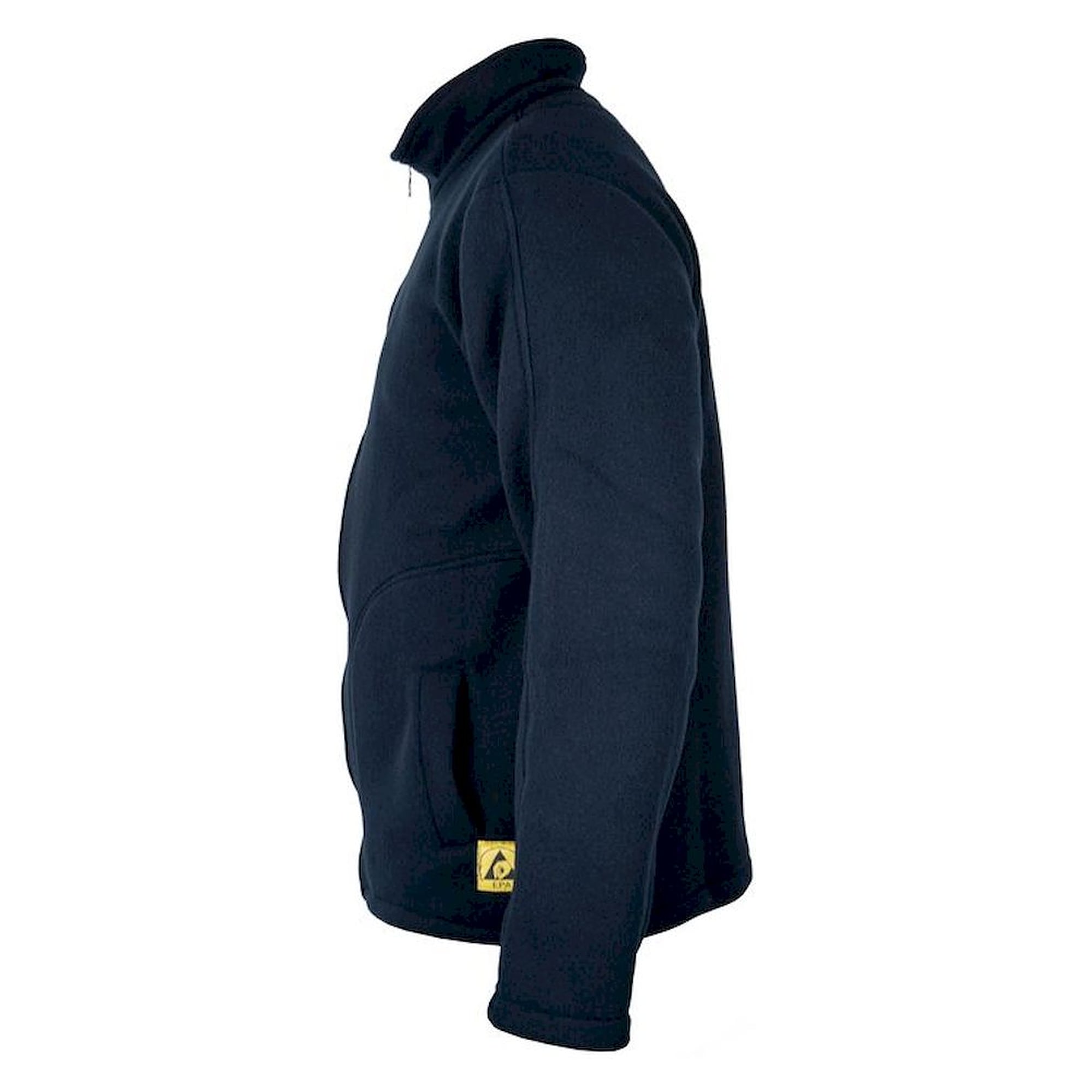 SAFEGUARD SG-FC-MBLB-FL-L40-UNI-XS. ESD Fleecejacke mit langem Zip, unisex, marineblau/lichtblau, XS
