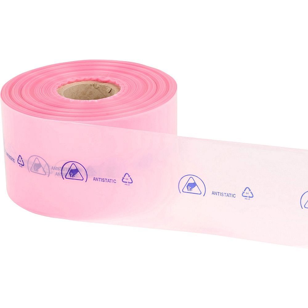 Safeguard SG-SF-ROSA-ABL-0,09-250X500. ESD tubular film pink permanently conductive, roll, 250 mx500 mm, thickness 0.09 mm