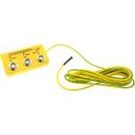 Safeguard SG-EP-3X10DK-GE. ESD earthing point, 3x10 mm push button, yellow