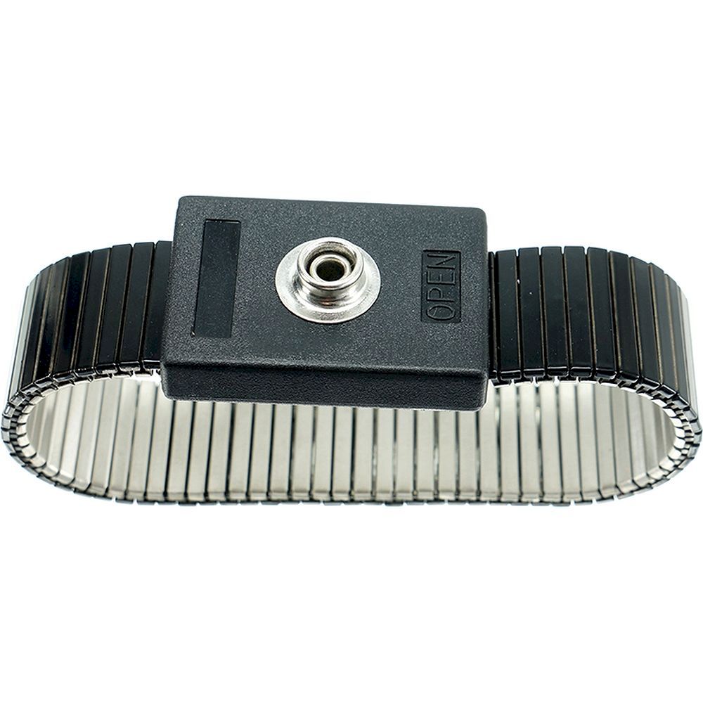 ESD-Armband Metall, 7 mm Druckknopf