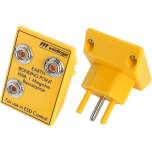 Safeguard SG-ES-3X10DK-GE-CH. ESD earthing plug for Switzerland, 3x10 mm push button, yellow