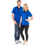 Safeguard SG-TS-RBSCH-150-K20-L. ESD-Shirt V-neck royal blue/black, 150g/m2, L