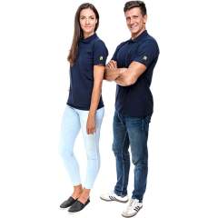 Safeguard SG-PS-MB-150-K30-PRO-S. ESD polo shirt navy blue 150g/m2, S