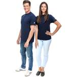 Safeguard SG-TS-MB-150-K10-S. ESD T-Shirt ro with neck navy blue, 150g/m2, S