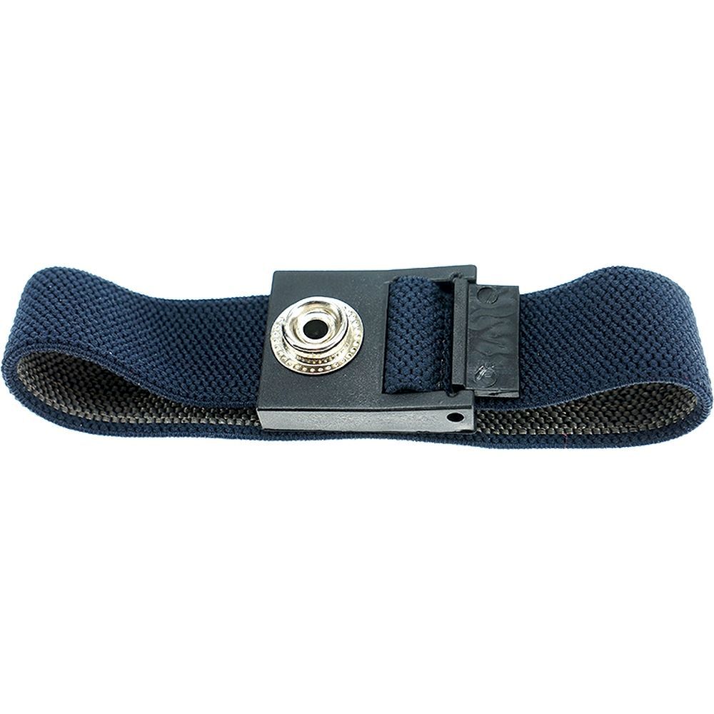 ESD-Armband dunkelblau, 10 mm Druckknopf
