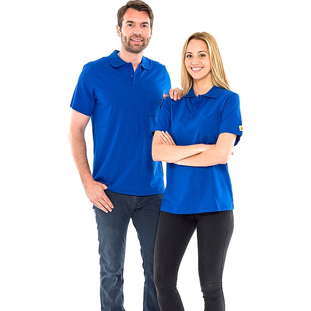 Safeguard SG-PS-RB-150-K30-PRO-L. ESD Poloshirt royalblau 150g/m², L