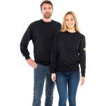 Safeguard SG-SS-SCH-280-L10-S. ESD sweatshirt ro with neck, black 280g/m2, S