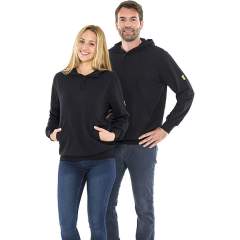 Safeguard SG-SS-SCH-280-L50-XS. ESD Hooded Sweatshirt, black 280g/m2, XS