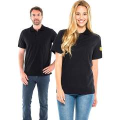 Safeguard SG-PS-SCH-150-K30-PRO-S. ESD polo shirt black 150g/m2, S