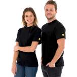 Safeguard SG-TS-SCH-150-K10-TASCHE-S. ESD T-Shirt ro with neck black, breast pocket, 150g/m2, S