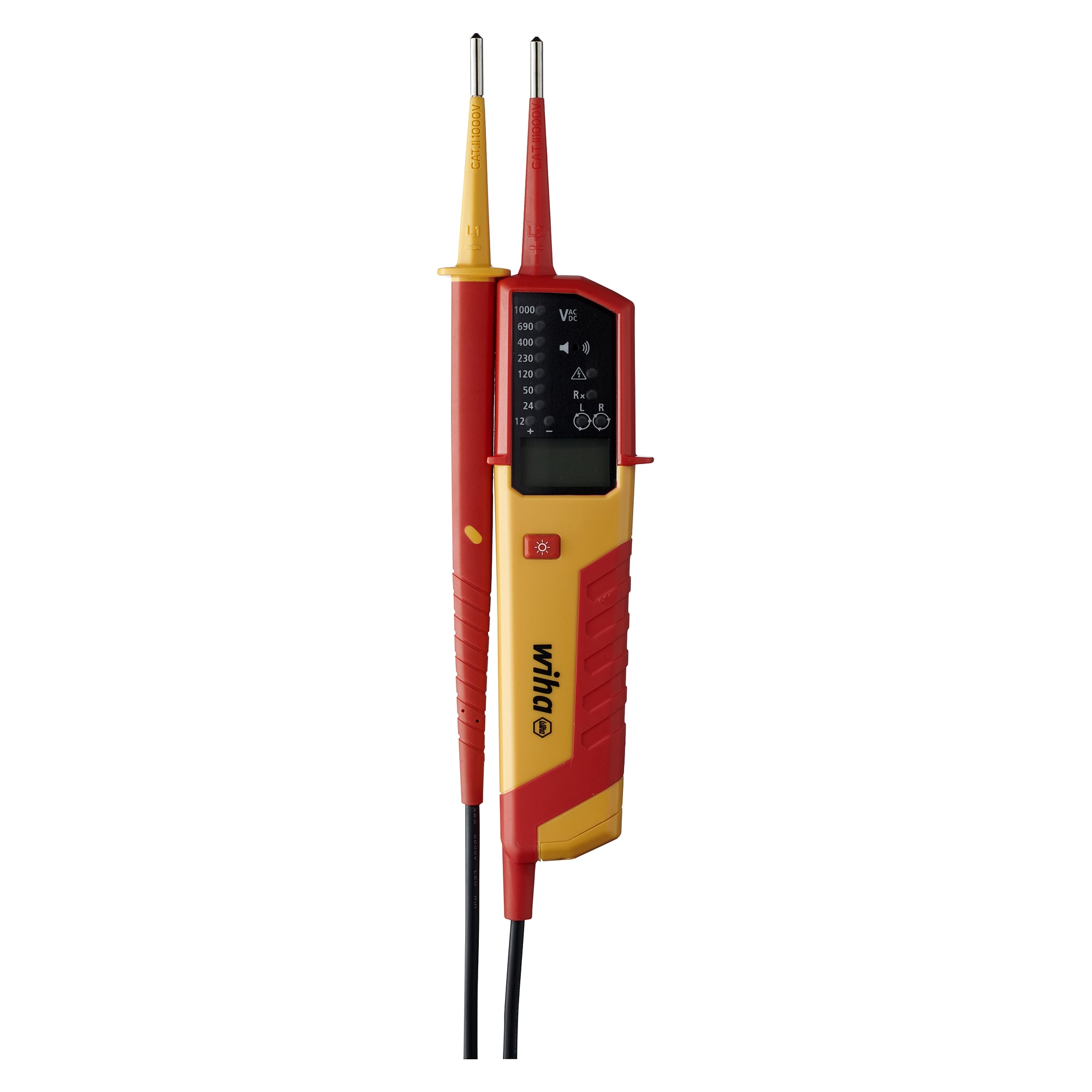 Voltage and Continuity Tester eMobility 12-1,000 V AC CAT IV, LCD - Wiha 44319