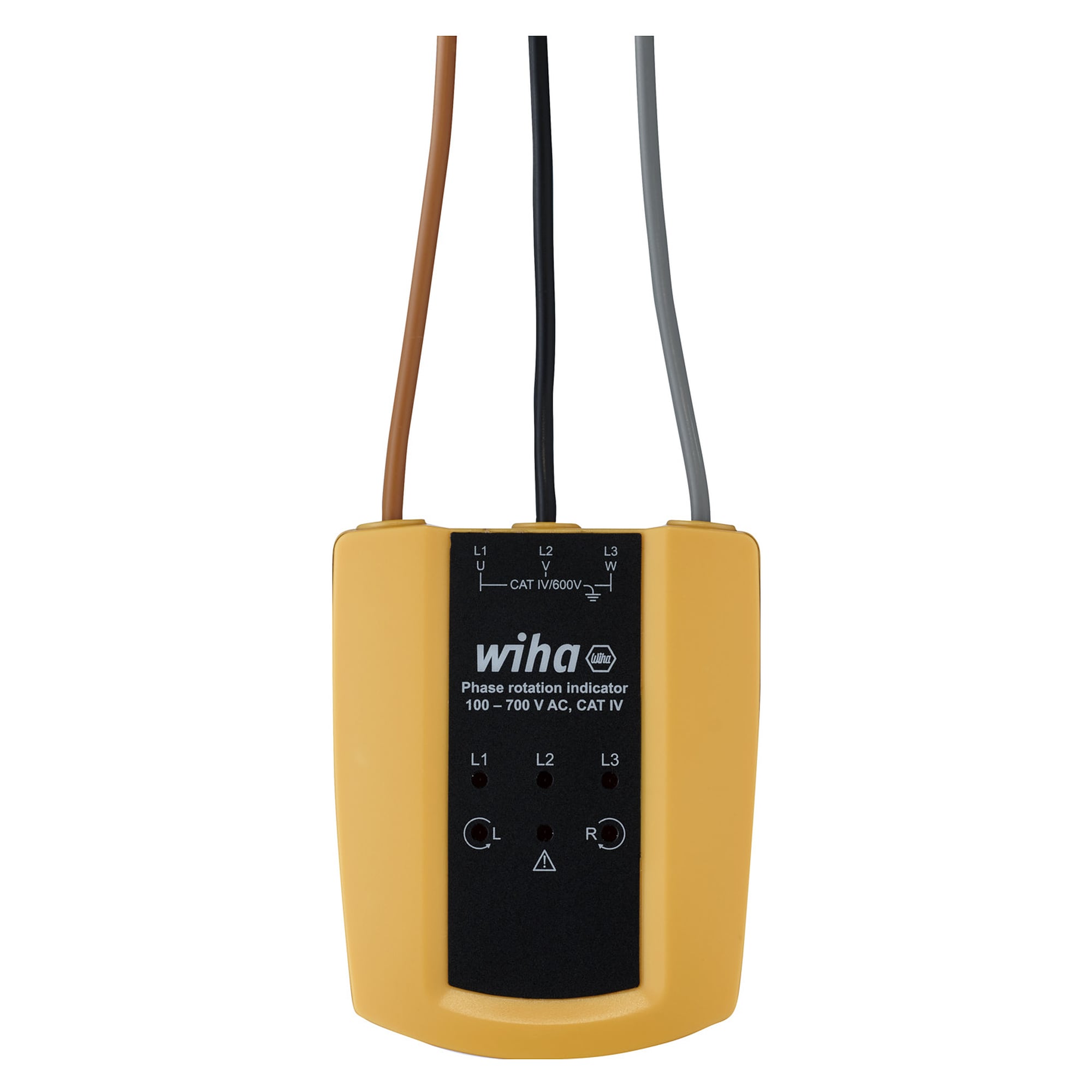 Drehfeldrichtungsanzeiger 100-700 V AC, CAT IV, Phasenanzeige, ohne Batterie - Wiha 45221