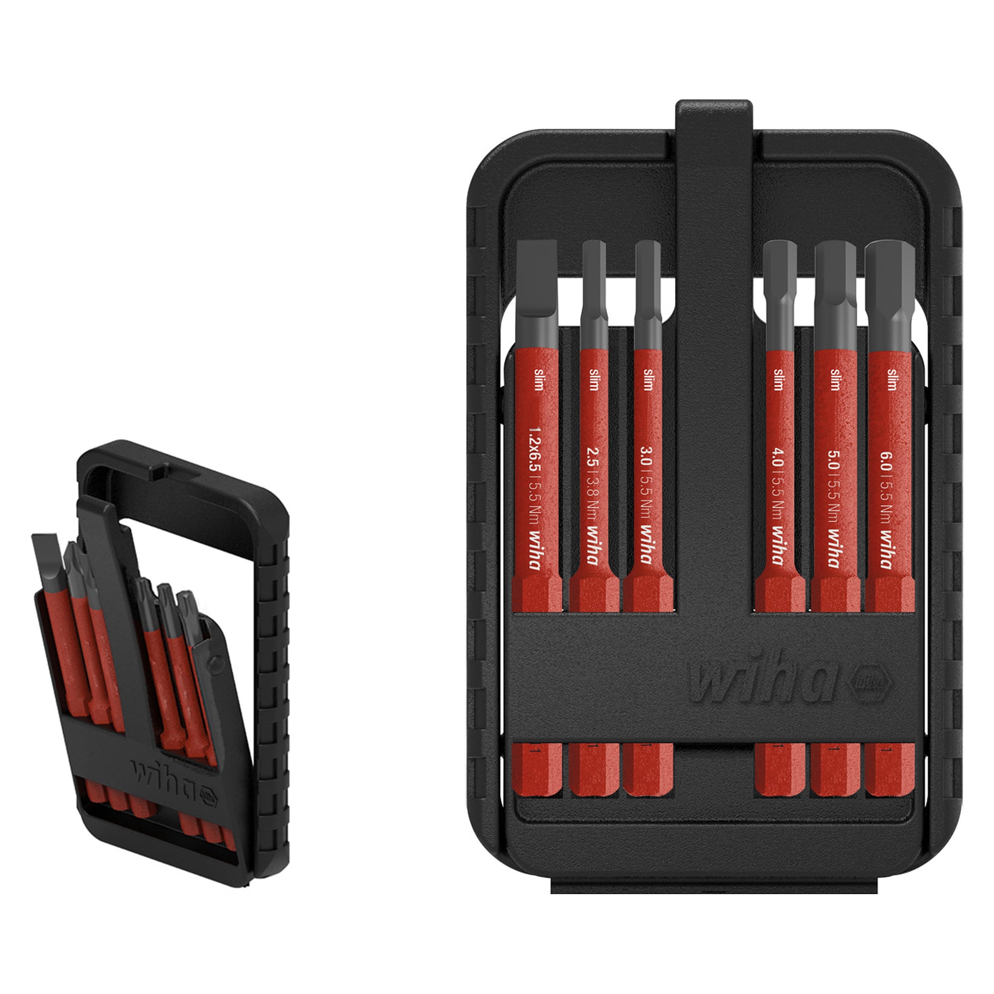 slimBit electric Bit-Set Schlitz und Sechskant 6-tlg., isoliert bis 1.000 V - Wiha 45803