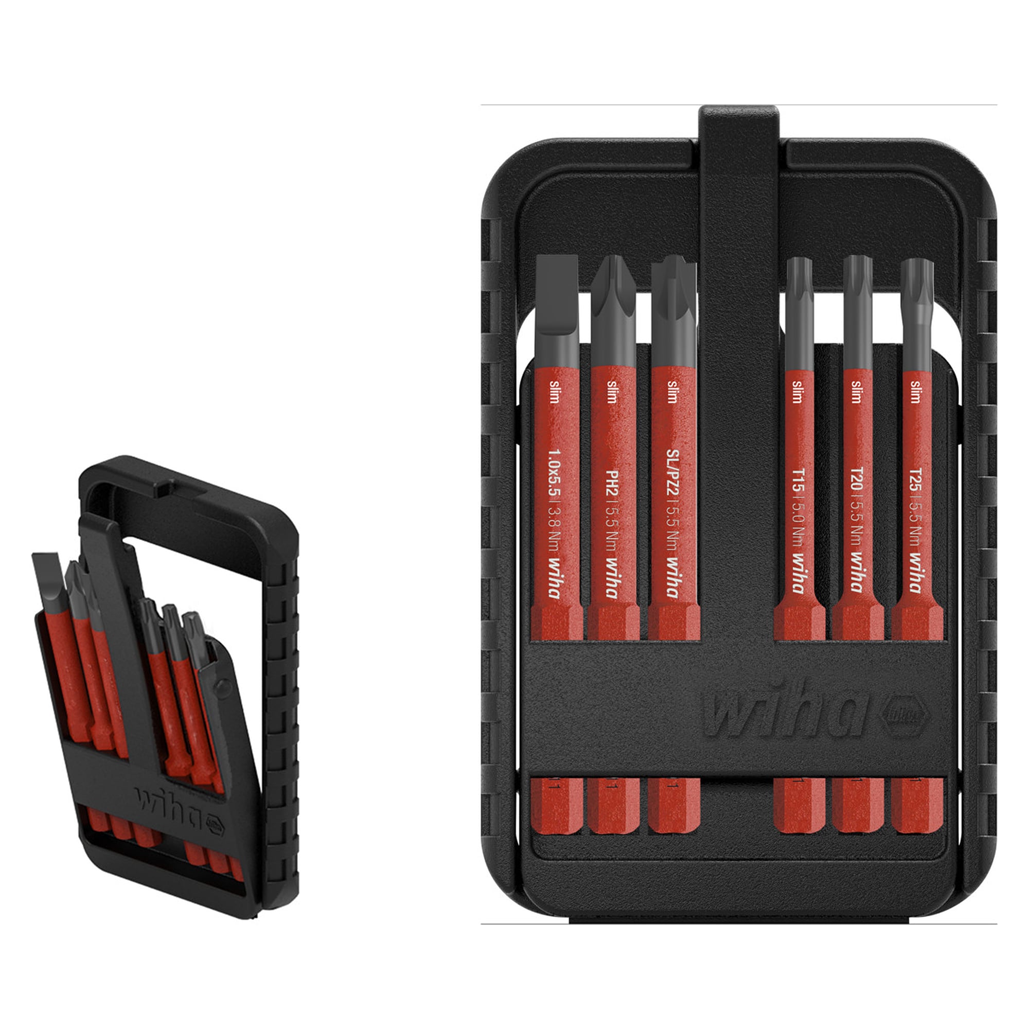 slimBit electric Bit Set Mixed 6-pcs., insulated to 1,000 V - Wiha 45804