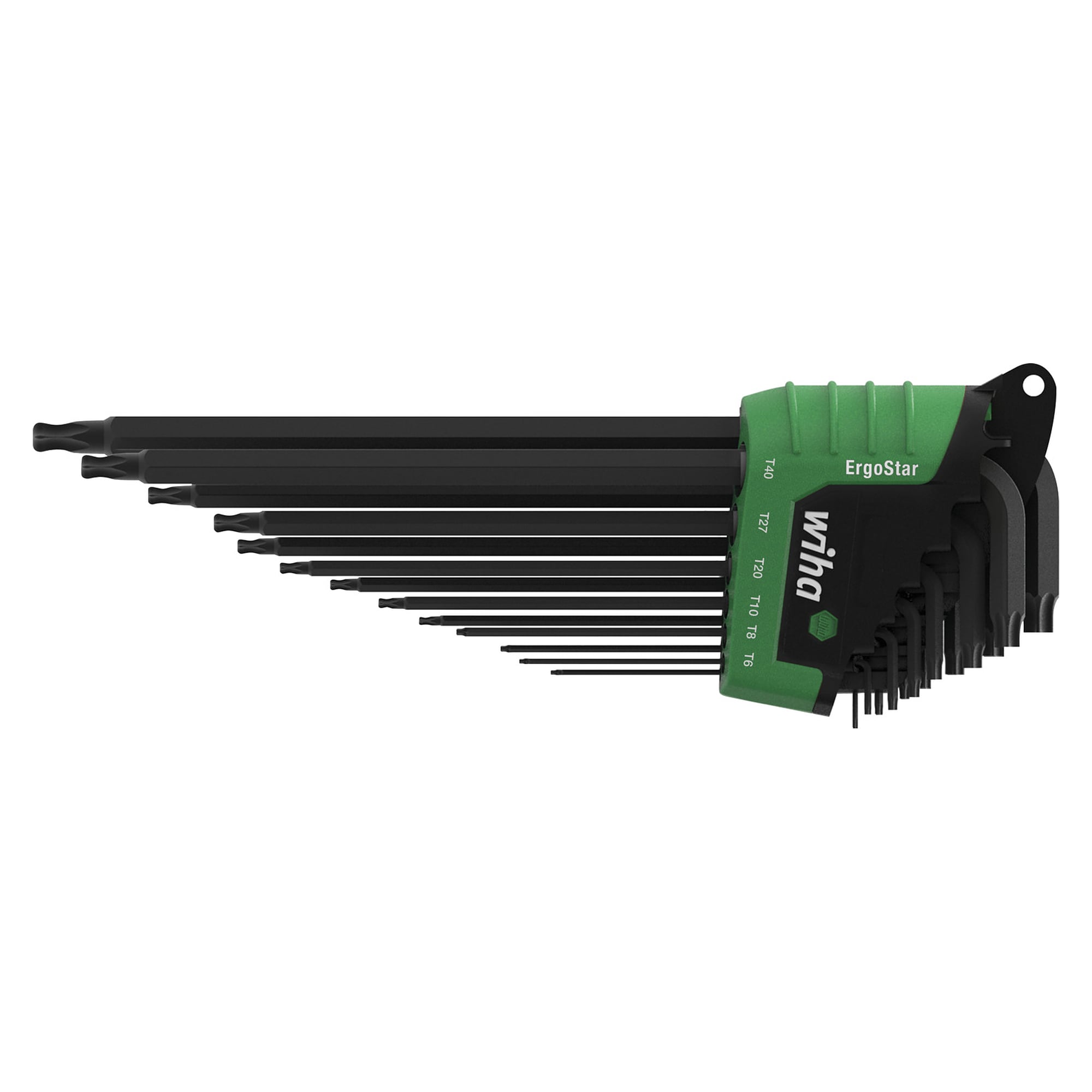 Wiha Stiftschlüssel Set im ErgoStar Halter Torx Kugelkopf 14-tlg. schwarzoxidiert (43847)