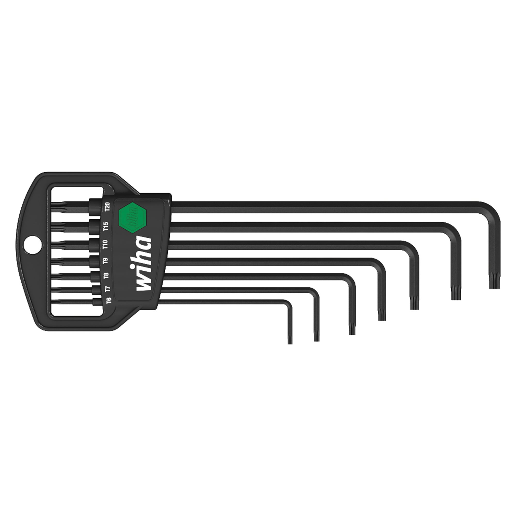 L-Key Set TORX MagicSpring 7-pcs. in Classic Holder, Black Oxidised - Wiha 10381