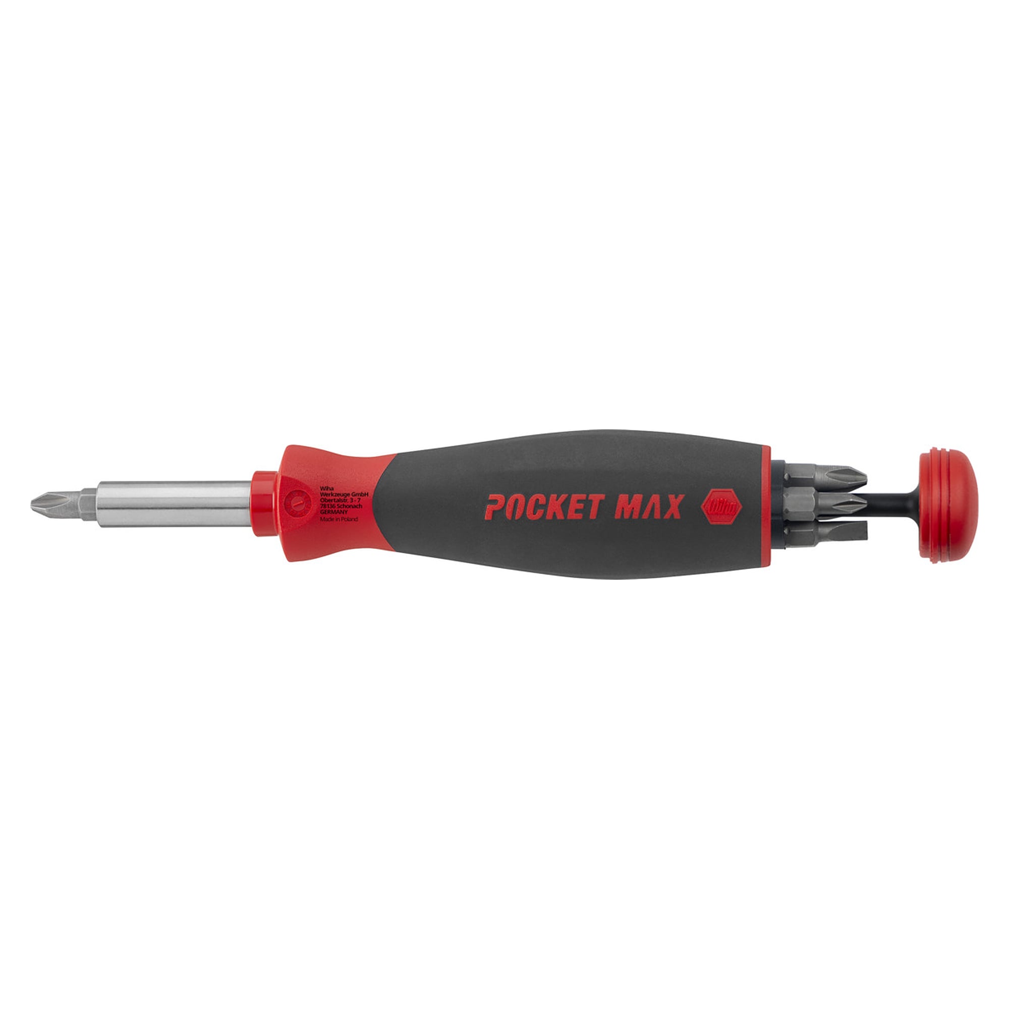 Wiha Schraubendreher mit Bit Magazin PocketMax® magnetisch gemischt mit 8 Bits, 1/4"  (45292)